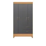 ropero armable de madera movyli freijo gris