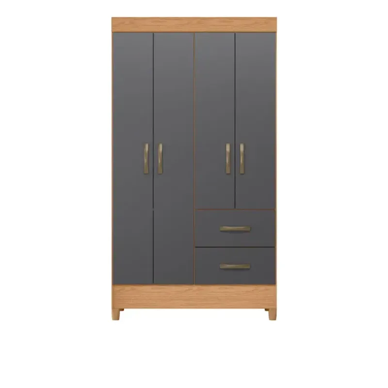 ropero armable de madera movyli freijo gris