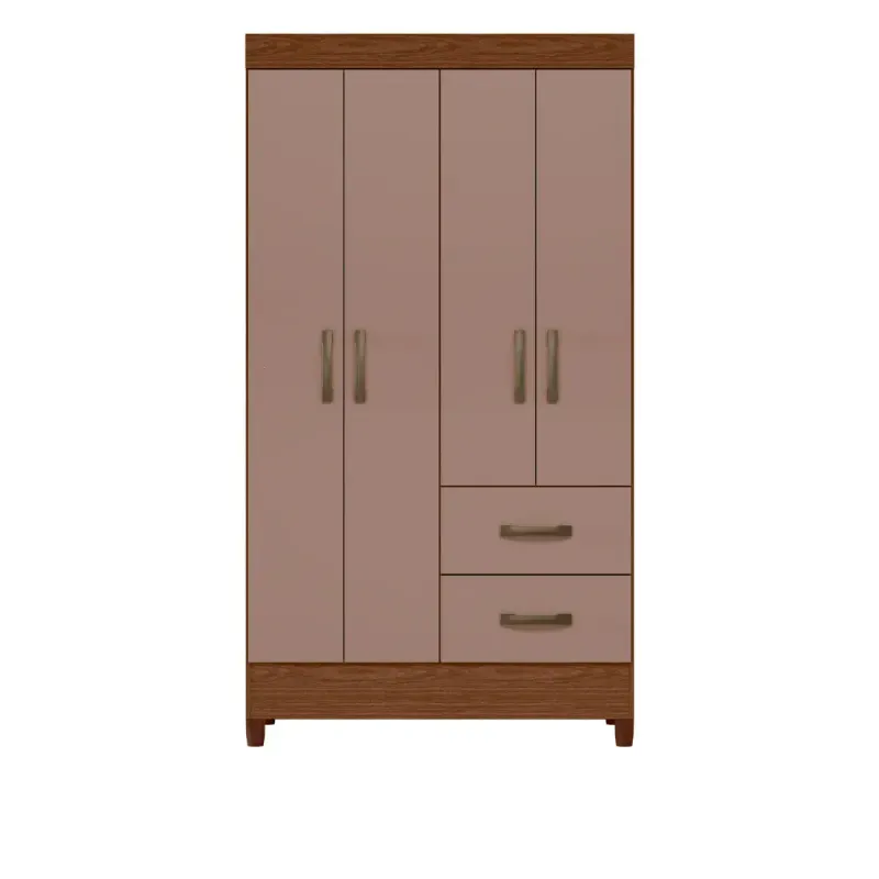 ropero armable de madera movyli Nogal Capuccino