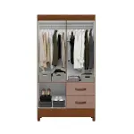 Detalle ropero closet armable movyli Nogal Capuccino