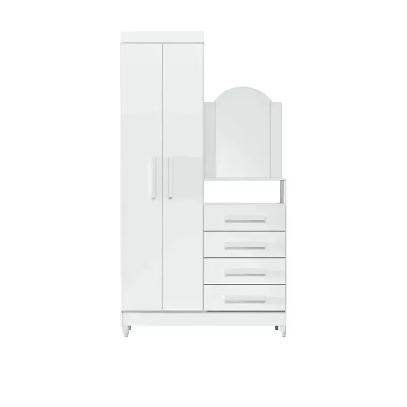Cómoda para Recamara con espejo New Capri color Blanco