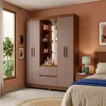 RoperoBertolini Olympia con 4 Puertas Armario color Nogal Capuccino