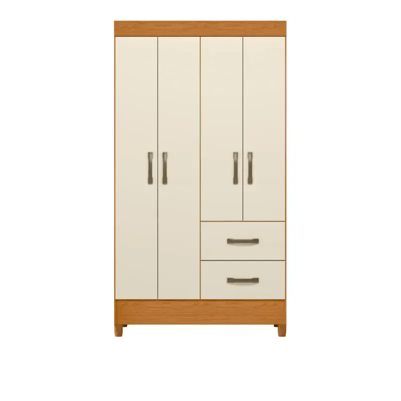ropero armable de madera movyli cinamomo off white