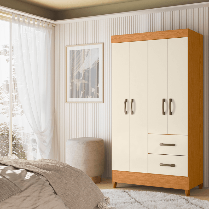 ropero closet armable movyli cinamomo off white