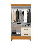 ropero closet mueble para colgar ropa movyli cinamomo off white