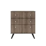 Cómoda cajonera Bertolini RT 3018 color rústico 3 cajones para recámara