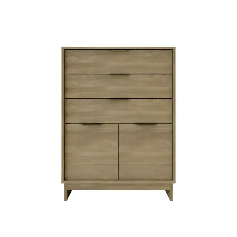 Cómoda cajonera Bertolini 1112 color noce con 3 cajones y 2 puertas para recámara