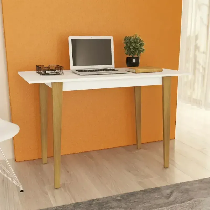 Escritorio para Oficina de Madera MDP Moderno Bertolini RT 3086 color Blanco