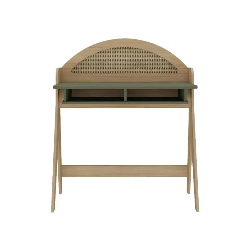 Tocador vanity Bertolini Ceci color roble con menta de madera mdp moderno