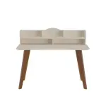 Tocador Vanity Multifuncional Moderno Bertolini Sofia con 2 Nichos 3 Estantes Color Off White Cedro
