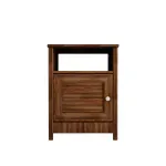 Buró Mesita de Noche Bertolini DM 120 Mesilla de Cama Minimalista con 1 estante y 1 puerta color Imbuia