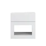 Buró Minimalista de Madera MDP Bertolini 567 con Mesita con 1 Cajón y 1 nicho Blanco