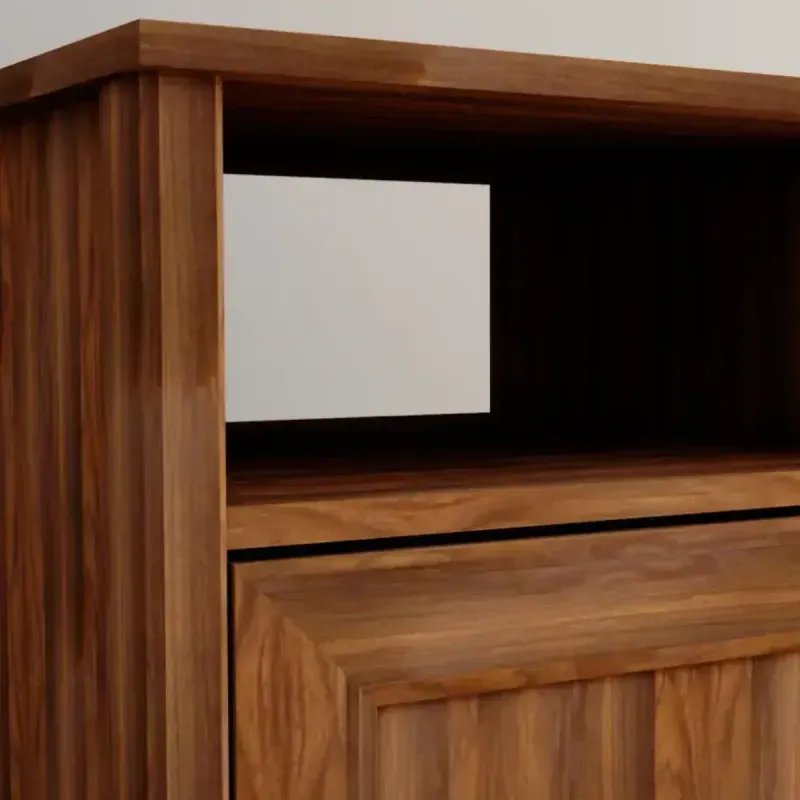 Par de Mesitas de Noche de Madera MDP modernos Bertolini DM 120 color Imbuia