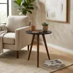 Mesa Auxiliar Bertolini RT 3099 Mesita De Noche para Sala color Negro