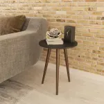 Mesa Lateral Bertolini RT 3099 Mesita De Noche para Sala color Negro