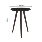 Medidas de Mesa Lateral Auxiliar Bertolini RT 3099 Mesita De Noche para Sala color Negro