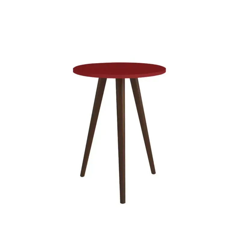 Mesa Lateral Auxiliar Bertolini RT 3099 Mesita De Noche para Sala color Rojo