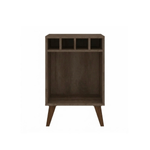 Mini bar Botellero Bertolini RT 3142 Mesa Auxiliar para Sala con 4 Porta Botellas color Rústico