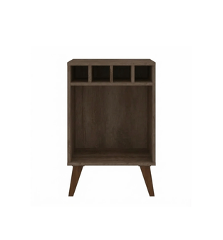 Mesa Lateral Bertolini RT 3142 Mini Cava Bar 4 nichos color Rústico