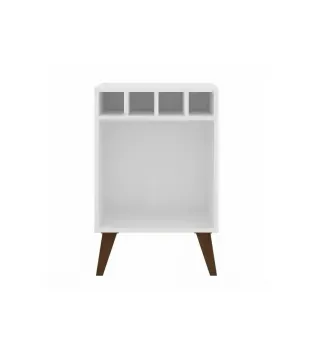 Mesa Lateral Bertolini RT 3142 Mini Cava Bar 4 nichos color Blanco