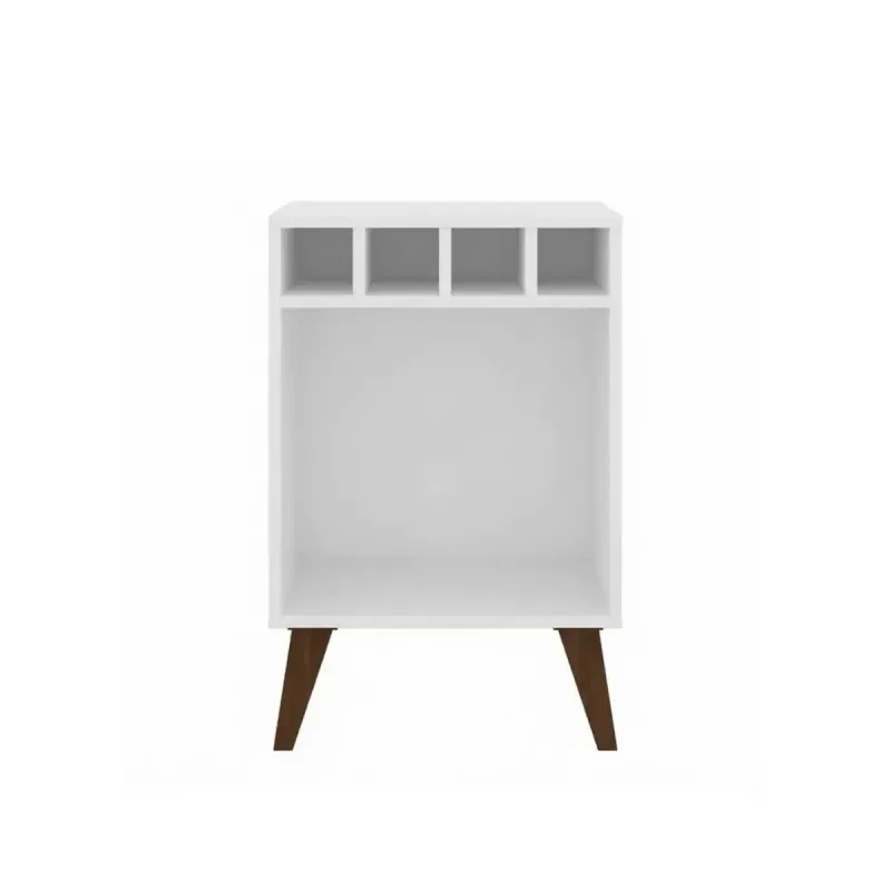 Mini bar Botellero Bertolini RT 3142 Mesa Auxiliar para Sala con 4 Porta Botellas color Blanco