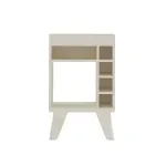 Mini Cava Bar de Madera MDP Bertolini Drink Botellero con 4 nichos color Blanco
