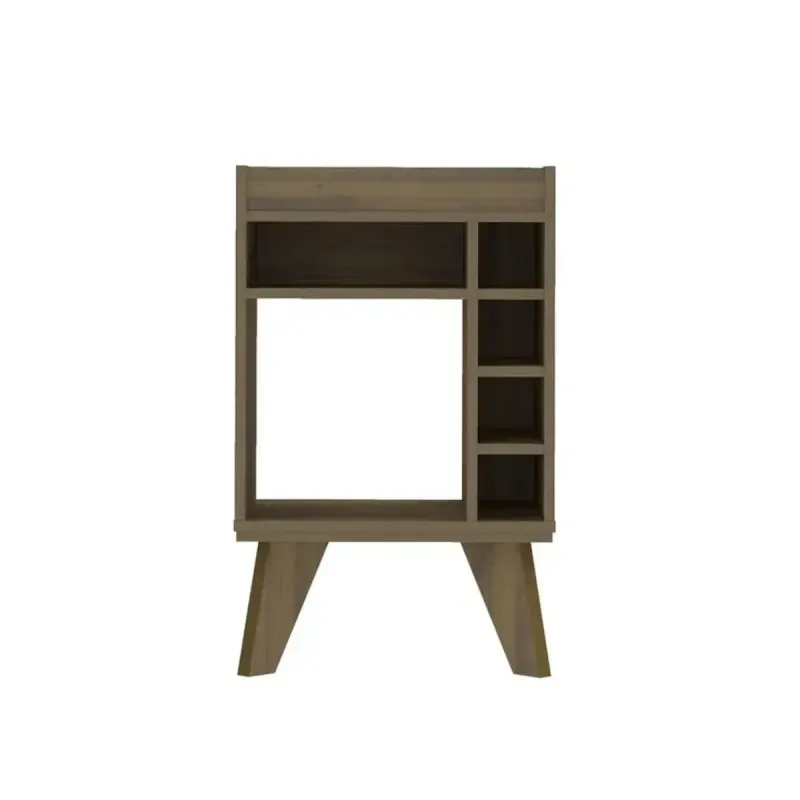 Mini Cava Bar de Madera MDP Bertolini Drink Botellero con 4 nichos color Pino