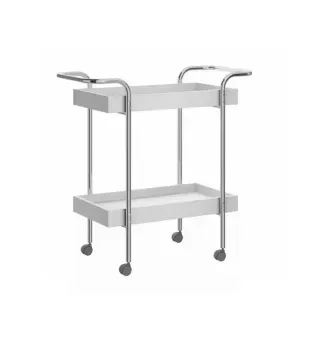 Carrito Auxiliar Bertolini 1284, Carro Cocina color Blanco Cromado