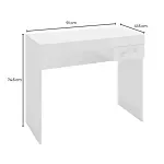 Medidas Escritorio Blanco para Computadora Bertolini Cooler Escritorio Armable de Madera MDP para Oficina con 1 Cajón