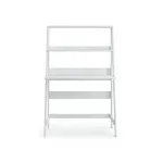 Escritorio para Computadora Armable Bertolini E 960 Mesa para PC en forma de A de Moderna con Estantes de Madera MDP color Blanco