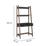 Medidas de un Escritorio para Computadora Bertolini RT 3120 Escritorio Armable de Madera MDP para Oficina con 1 Cajón Rústico Negro