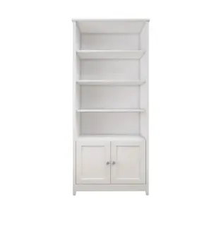 Estantería Librero Bertolini E 958 con 4 nichos 2 puertas color Blanco