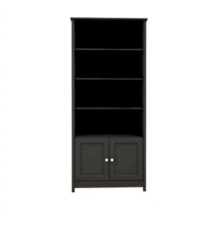Estantería Librero Bertolini E 958 con 4 nichos 2 puertas color Negro