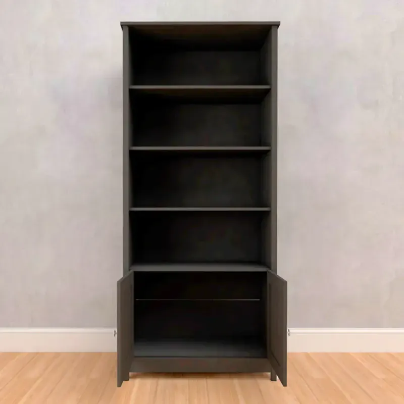 Estantería Librero Organizador Minimalista Bertolini E 958 Estante de Almacenamiento con 4 nichos color Negro