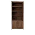 Estantería Librero Organizador Minimalista Bertolini E 958 Estante de Almacenamiento Moderno con 4 nichos color Imbuia