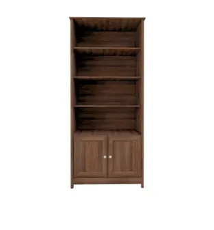 Estantería Librero Bertolini E 958 con 4 nichos 2 puertas color Imbuia