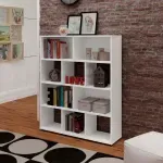 Librero Bertolini Book con 10 Nichos color Blanco