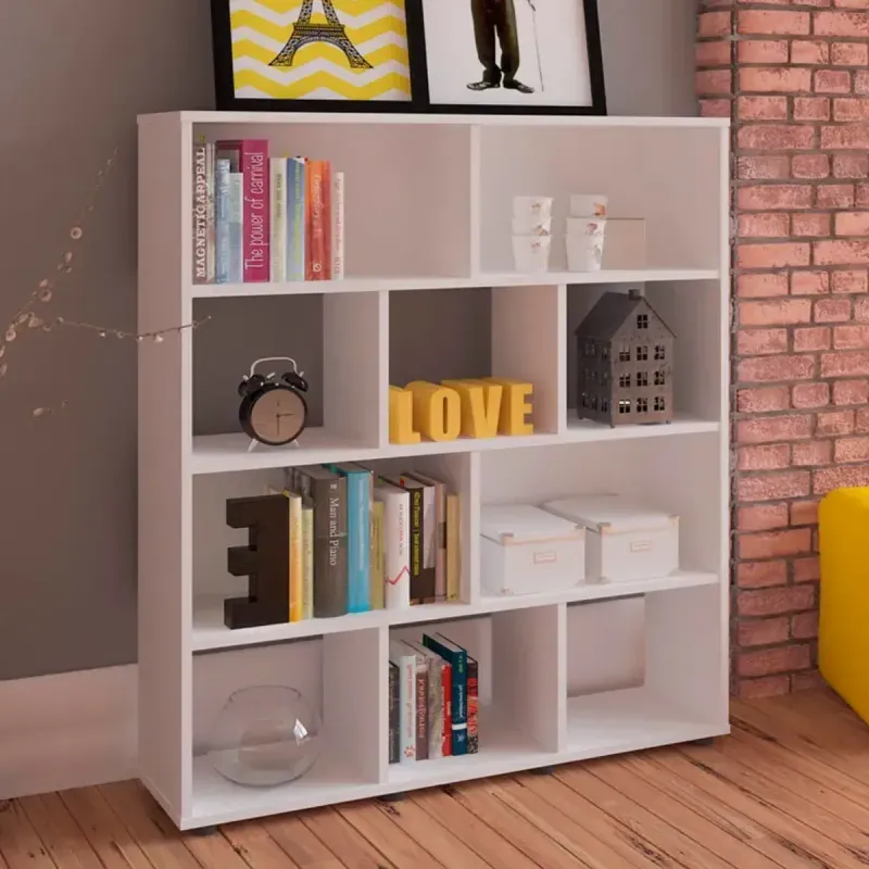 Estantería Bertolini Book con 10 Nichos color Blanco