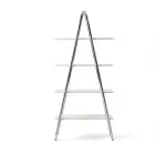 Estantería Librero Bertolini 1283 con 4 Estantes Blanco Cromado