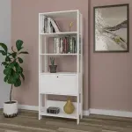 Estantería Bertolini Match con 4 Nichos, 1 Cajón color Blanco