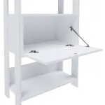 Detalle de la Estantería Liberero Bertolini Match con 4 Nichos, 1 Cajón color Blanco