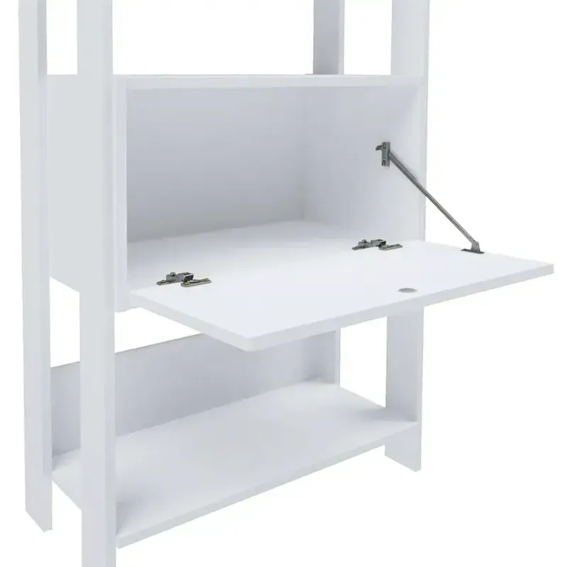 Detalle de la Estantería Liberero Bertolini Match con 4 Nichos, 1 Cajón color Blanco