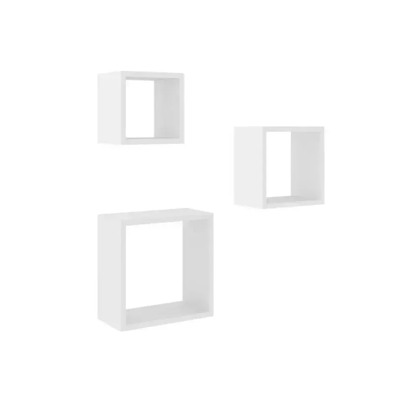 Juego de 3 Repisas Flotantes Bertolini AM 3078 color Blanco
