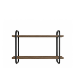 Repisa Flotante Bertolini 1275 Mueble Flotante con 2 Estantes color Legno Negro