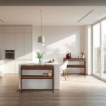 Juego de Aparadores Credenzas Bertolini de comedor color Pino