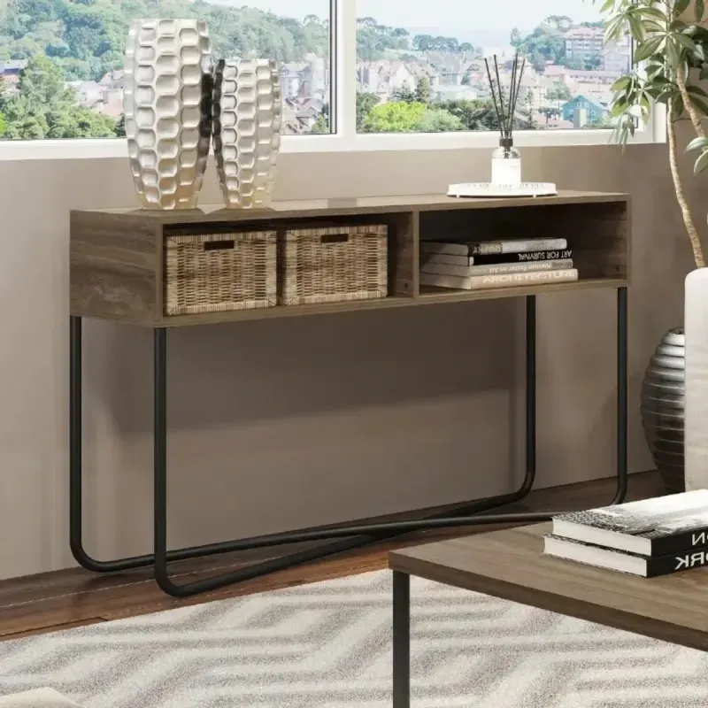 Aparador Bertolini 1273 Buffetera con 2 Nichos color Legno Negro