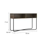 Medidas del Aparador Credenza Bertolini 1273 Buffetera con 2 Nichos color Legno Negro