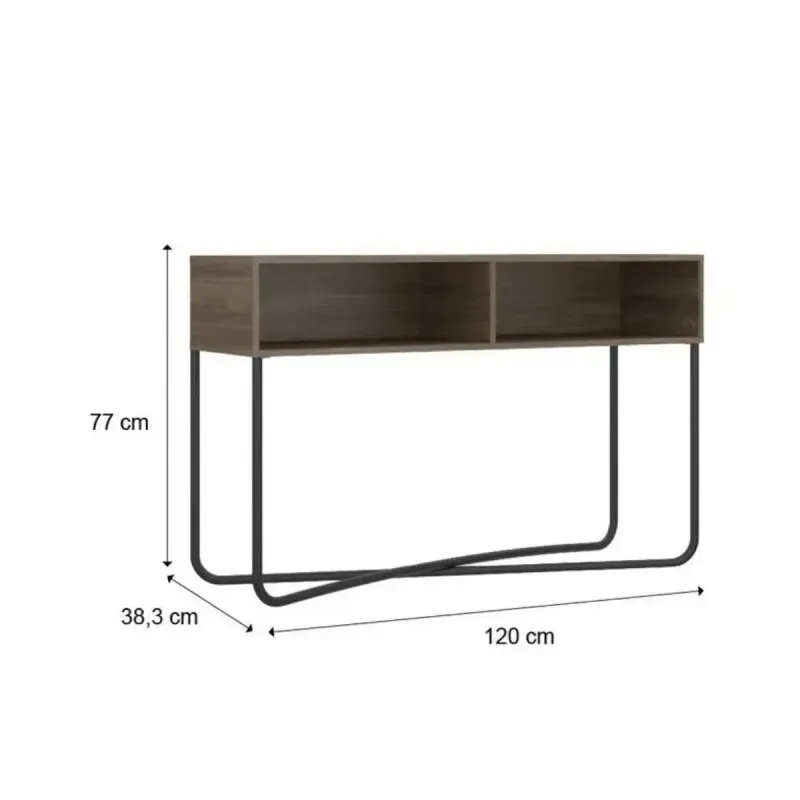 Medidas del Aparador Credenza Bertolini 1273 Buffetera con 2 Nichos color Legno Negro