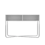 Aparador Credenza Bertolini 1273 Buffetera con 2 Nichos color Blanco Cromado