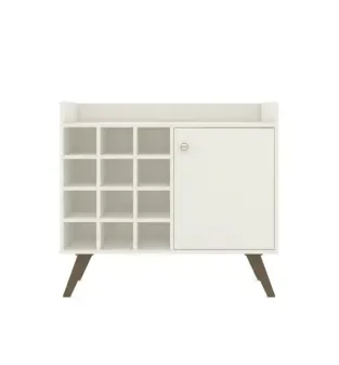 Mini Cava Bar Bertolini RT 3111 Botellero con 12 nichos color Off White